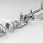 Kunlun Haisu cheap pvc profile plastic extruder machine wood plastic profile production line skirting line production equipment