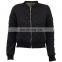 Wholesale nylon bomber flight Jacket custom black nylon bomber jackets hot selling Cropped winter outdoor jacket