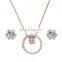 SHENGKE Black Plated Jewelry Watch Sets Dazzling Diamond Earing Necklace Accessories Gift Watches Sets Ladies Watch Luxury
