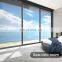 Black Slim Thermal Break Double Large Glass Aluminium Black Windows and Doors Sliding Door