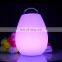 led color changing table lamp egg shaped restaurant hotel rechargeable cordless led table night light lamp
