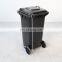 Manufacturer cheap price 240l recycle plastic waste bins dustbin black garbage bin outdoor trash can with foot pedal