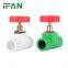 IFAN Factroy Driect Green PPR Pipe Fittings PPR Plastic Handle Stop Valve