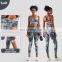 Custom Brand Logo Printing Fitness Wear Breathable Workout Yoga Pants Gym Tie-Dye Womens Leggings