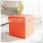 Square pu leather foldable bedroom storage stool