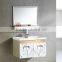 Wall hanging American style stainless modern bathroom basin cabinet