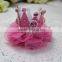 Kids Lace Crystal Girls Princess Hair Accessories Three-dimensional Tiaras Crown