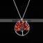 Fashion Amethyst Natural Stone Tree Of Life Charm Necklace Jewelry Manufacturer China SMJ0175