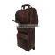 Browm Ostrich Leather Travel Rolling Bag Luggage Bag Carry-On Set