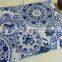 Chinese style blue and white porcelain imitation batik print cotton/linen cloth tablecloths curtain sofa fabric