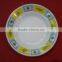 Mid east hot design ceramic deep cut edge plate with flower/lowest price soup plate