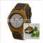 New Arrivals Bamboo Wooden Genuine Leather Watches Men / Custom Wood Watches Men
