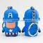 Creative Movie Character captain America LED light flash keychain
