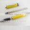 OEM Design Logo New Metal Roller Pen ,Wholesale White &Yellow Metal Ballpoint Pen