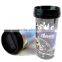 Best sale Double wall paper insert replaceable Platic Bottle Coffee cuo starbucks Mug
