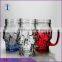 Machine made cheap price glass skull mason jar with handle                        
                                                Quality Choice