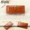 Passport and phone lady clutch purse hasp button leather wallet