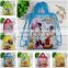 Unisex non woven backpack bag with handle and cartoon logo for school chilren
