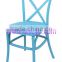 Factory Direct NEW PLASTIC STACKABLE Cross Back Chair Party Chairs for Sale White Plastic Stackable Chairs
