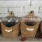 Jute and linen Hanging toiletry pouches