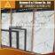 New polished white marble slab Italian light wood grain