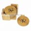 Handmade cheap square bamboo wooden coasters wood carved tea coaster drink coasters