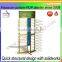 Free Standing Simple Design Metal or Wood Display Shelf With Hooks