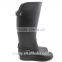 clear solid color black women waterproof gumboots with buckle