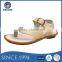 2016 Hot Selling Action Leather Girls Fancy No Heel Thong Sandals with Buckle