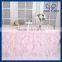 CL010G Hot sale elegant organza 6ft rectangle ruffled curly willow frilly fancy wedding light pink table cloths