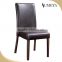 Modern leather seat low back stainless steel legs dining chair