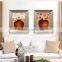 Wood framed high quality natural oil painting pictures of flower