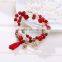 New Bohemia Style Multilayer Acrylic Beads Tassel Bracelet