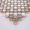 ZTCLJ JY-G-95 Decorative Beige Ceramic Mosaic Mix Iridescent Green Crystal Glass Mosaic Cheap Floor Tiles
