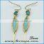 New promotiona gift jewelry attractive style unique famous earrings gold stones