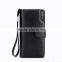 Multifunctional Mens Long Wallet 3 Fold Wallet Crocodile Leather Wallet