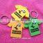 Customized footballer name rubber keychain