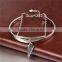 925 Sterling Silver Bangle Bracelets Adjustment Open Bracelets Nature Stones Dangle Bracelets