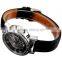 Men Luxury Skeleton Dial Mechanical Leather Hand-winding Wrist Watch
