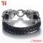bracelet men leather men bracelet 2016 bracelet men with 8mm width of black braided leather