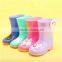 Colorful kids cute rain boot shoes, kids pvc rain boots rubber boots