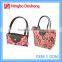 Fashion cosmetic woman handbag standard size cotton printed tote shopping bag