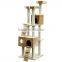 wholesale Cat Tree Tower Condo Climing Scratcher Furniture Kitten House Hamock Scratching Sisal Post pet products Beige