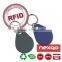 Access Control Round Metal Chain 125Khz TK4100 Leather Keyfob