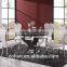 Hosehold 4 People Round Turntable Marble Top Stainless Steel Furniture Dining Table and Chairs With Highest Quality