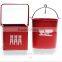 Bag Storage with Hanging Hook Retro Vintage Red Enamel Peg Bucket Box