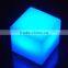 PE material 16 color changes glowing led cube chair /rechargeable light up ledcube stool