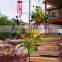 2016 new design round base composability floor metal wire flower pot stand