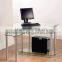 Metal Frame Design Modern Glass Computer Table