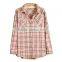 fashion plus size autumn long sleeve casual plaid shirts 2016 ladies preferred sweet shirts